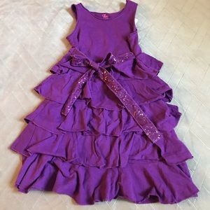 NWT The Children’s Place Purple ruffle dress for party 7/8